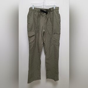 Columbia Men’s Olive Green Nylon Hiking Pants Size L Elastic Waist